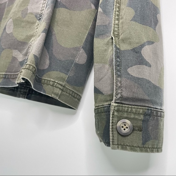 Express Camo Drawstring Utility Jacket Green S - Picture 10 of 12